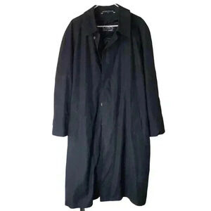 Chaps Ralph Lauren MensTrench Coat Overcoat Black Coat sz 44R